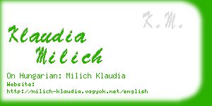 klaudia milich business card